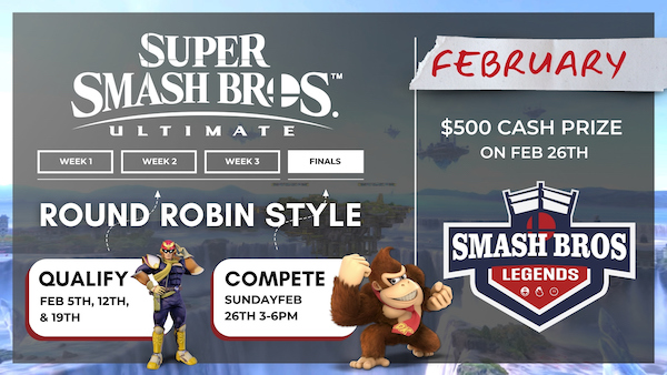 Be Legend Dallas Fort Worth Tournament Promotion | Round Robin Style | Super Smash Bros Legends | Gaming Lounge