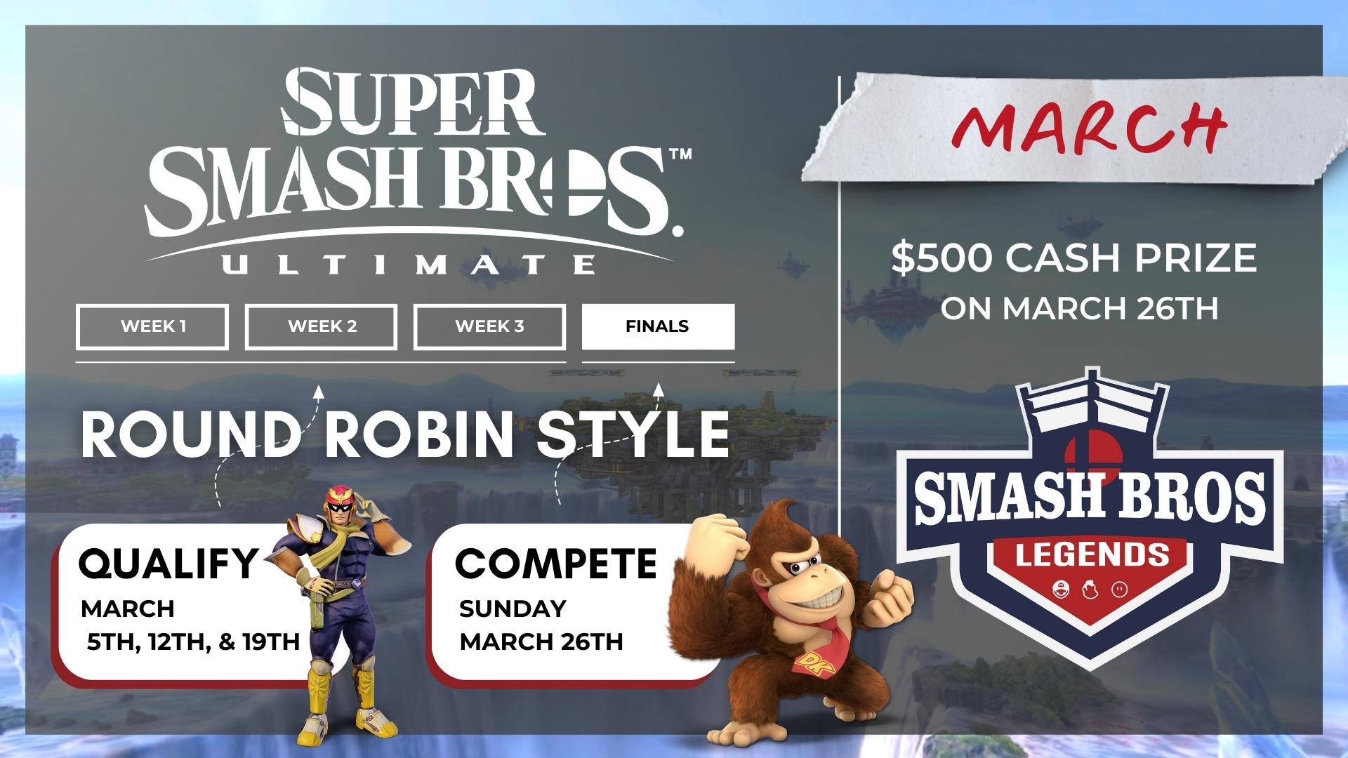 Be Legend Dallas Fort Worth Tournament Promotion | Round Robin Style | Super Smash Bros Legends | Gaming Lounge